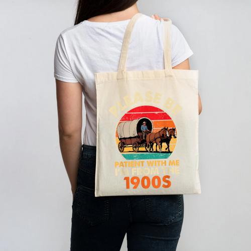 Dad Father's Day Please Be Patient I'm From The 1900s Canvas Tote Bag - Figerry