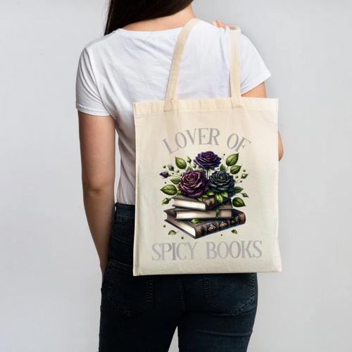 Dark Romance Book Lover Spicy Books Bookish Merch Morally Canvas Tote Bag - Bookorys DE