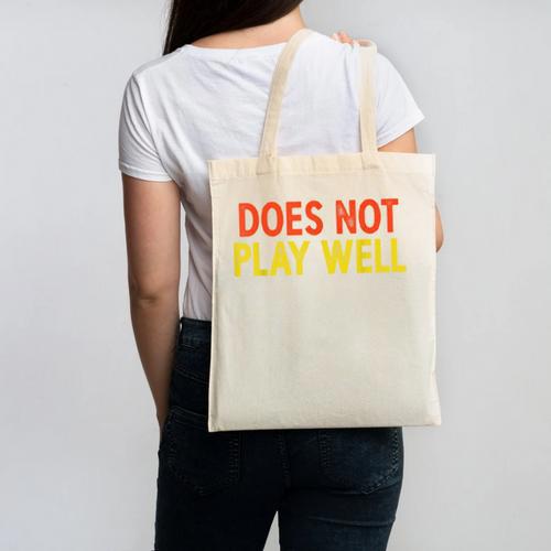 Does Not Play Well I Introvert Canvas Tote Bag - Raresse