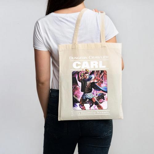 Dungeon Crawler Carl Vintage Paperback Illustration Book Canvas Tote Bag - Bookorys