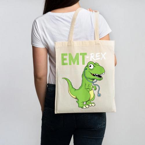 EMT Rex Paramedic Graduation Firefighter Canvas Tote Bag - Best Gift Smart