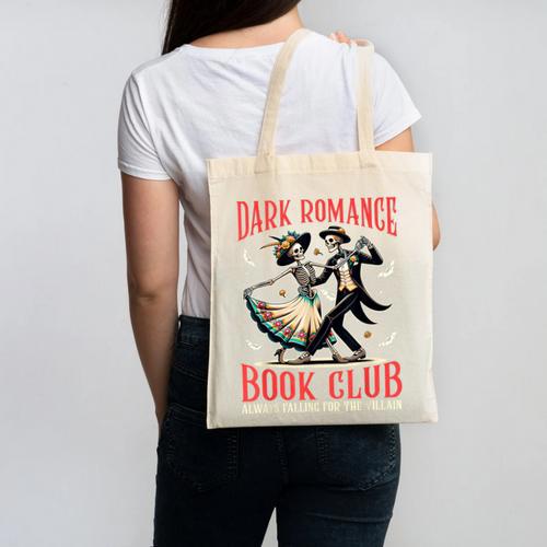Enemies To Lovers Villain Reading Dark Romance Book Club Canvas Tote Bag - Bookorys CA
