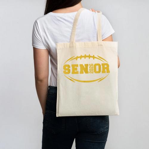 Football Proud Senior 2026 Graduation Year Canvas Tote Bag - Best Gift Smart