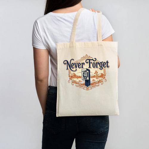 Never Forget Payphones – Retro Humor Nostalgia Graphic Canvas Tote Bag - Figerry