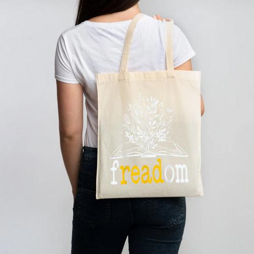 Freadom Freedom Read Banned Books Librarians Canvas Tote Bag - Bookorys AU