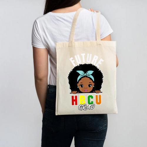 Future HBCU Grad Girl Graduation Historically College Canvas Tote Bag - Best Gift Smart
