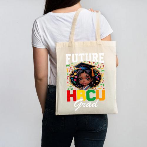 Future HBCU Grad Girl HBCU Toddler Kids Graduation Canvas Tote Bag - Best Gift Smart