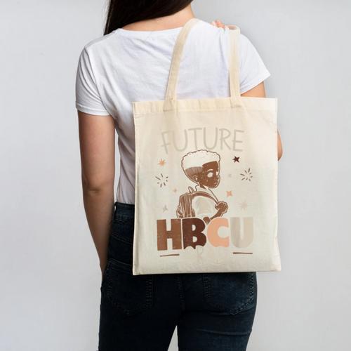 Future HBCU Grad Graduate Afro Boy College Graduation Canvas Tote Bag - Best Gift Smart