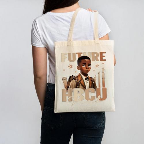 Future HBCU Grad History Boy Kids Graduation HBCU Canvas Tote Bag - Best Gift Smart