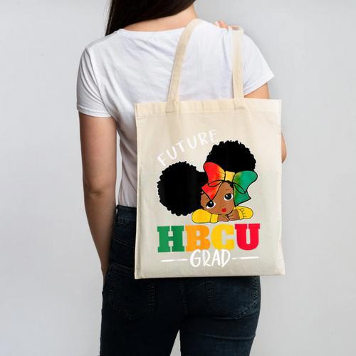 Future HBCU Grad History Girl Graduation HBCU Kids Canvas Tote Bag - Best Gift Smart