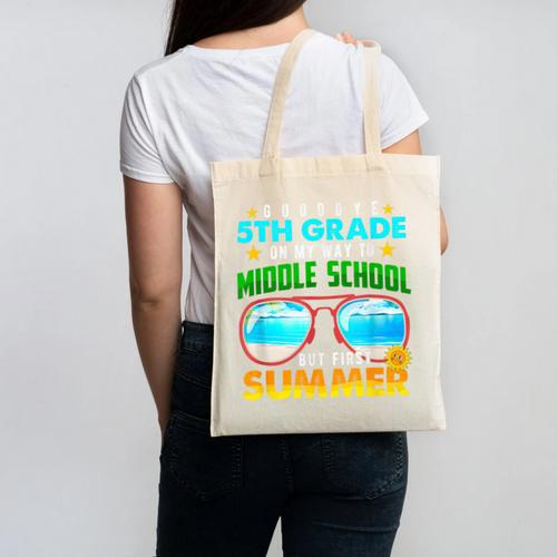 Goodbye 5th Grade Graduation To 6th Grade Hello Summer Kids Canvas Tote Bag - Best Gift Smart