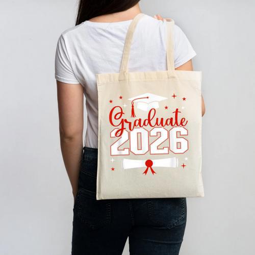 Graduate 2026 For Class Of 2026 Graduation Canvas Tote Bag - Best Gift Smart