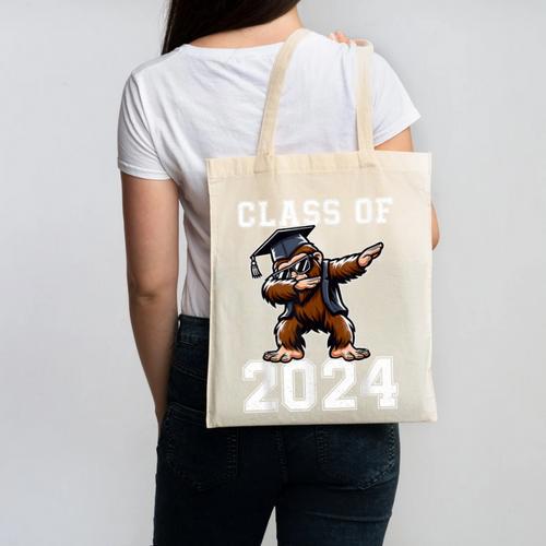 Graduation Class Of 2024 Bigfoot Graduated Seniors 2024 Canvas Tote Bag - Best Gift Smart