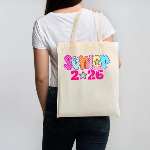 Graduation Class Of 2026 Senior Pink Coquette Bow 2026 Grade Canvas Tote Bag - Best Gift Smart