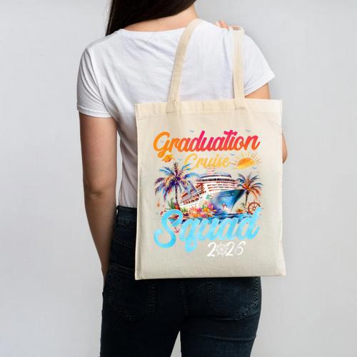 Graduation Cruise Squad 2026 Cruising Graduation Canvas Tote Bag - Best Gift Smart