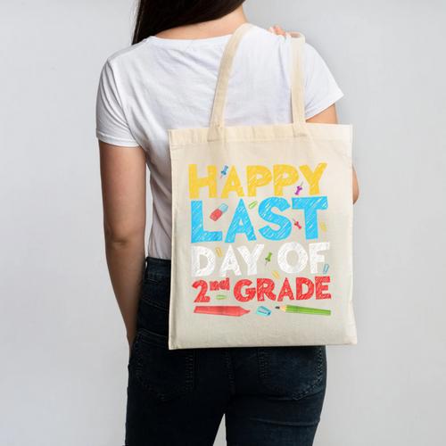 Happy Last Day Of 2nd Grade Shirt Second Grade Graduation Canvas Tote Bag - Best Gift Smart