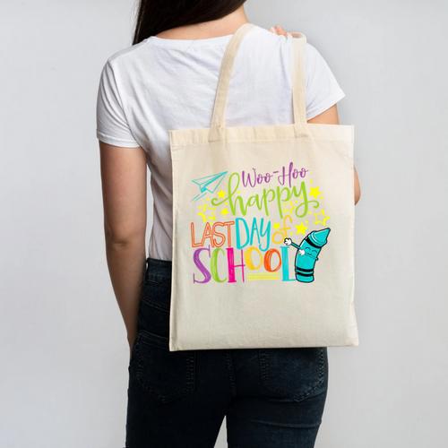 Happy Last Day Of School Student Teacher Graduation Canvas Tote Bag - Best Gift Smart