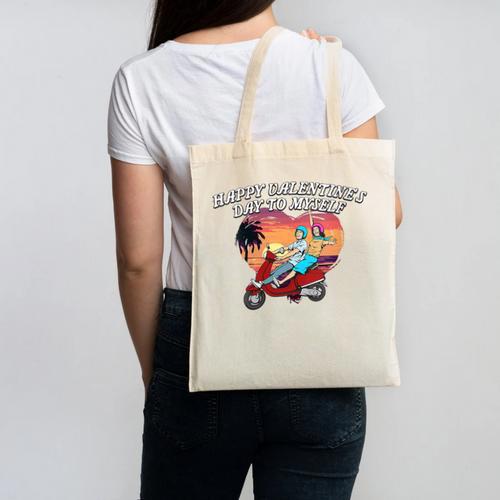 Happy Valentines Day To Myself Introvert Humor Canvas Tote Bag - Raresse
