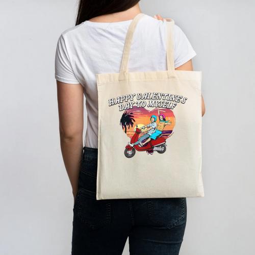 Happy Valentines Day To Myself Introvert Humor Canvas Tote Bag - Raresse