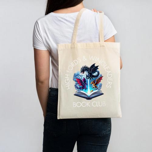 High Lords & Wingleaders Book Club Fantasy Storm Dragon Canvas Tote Bag - Bookorys