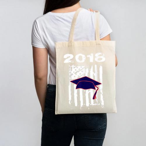 High School Graduation T Shirt Flag College Graduation Canvas Tote Bag - Best Gift Smart