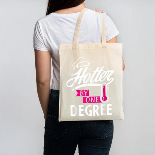 Hotter By One Degree Graduation Canvas Tote Bag - Best Gift Smart