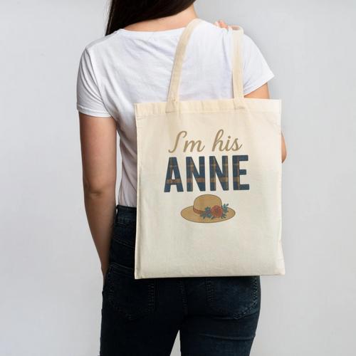 I'm His Anne Romantic Book Lover Vintage Canvas Tote Bag - Bookorys CA