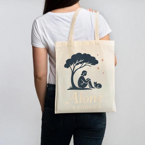 Introvert Alone Is Enough Social Battery Low Antisocial Canvas Tote Bag - Raresse