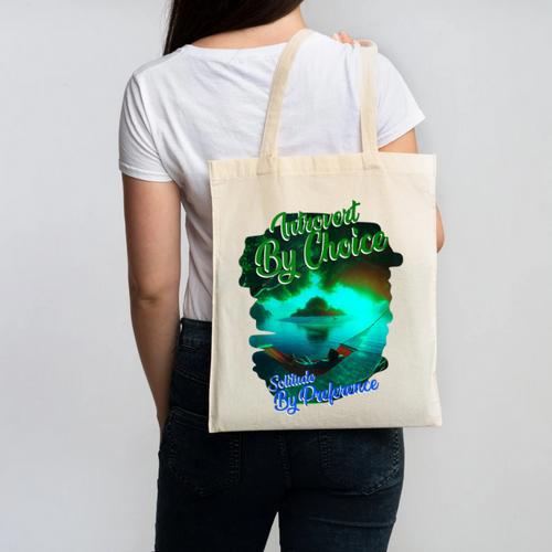 Introvert Choice Solitude By Preference Canvas Tote Bag - Raresse