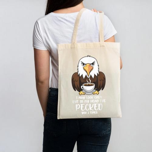 Introvert Eagle And Coffee Lovers Canvas Tote Bag - Raresse