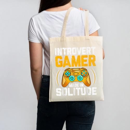 Introvert Gamer Video Games Anti Social Team Player Canvas Tote Bag - Raresse