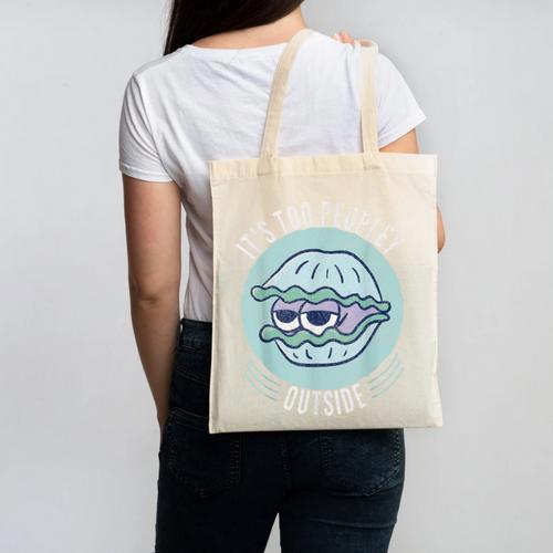 Introvert Too Peopley Anti-Social Shy Person Canvas Tote Bag - Raresse