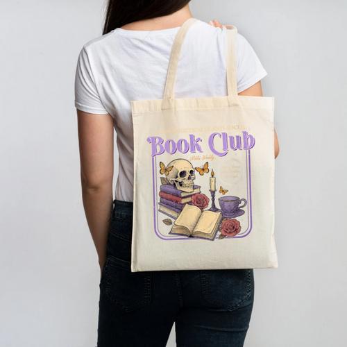Introverted Romance Unapologetically Anti-Social Book Club Canvas Tote Bag - Bookorys