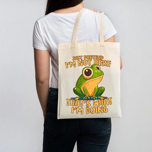 Introverts Thats What Im Doing Just Pretends Canvas Tote Bag - Raresse