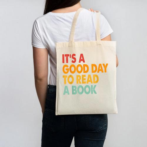 It's A Good Day To Read A Book Retro Vintage Teacher Canvas Tote Bag - Bookorys DE