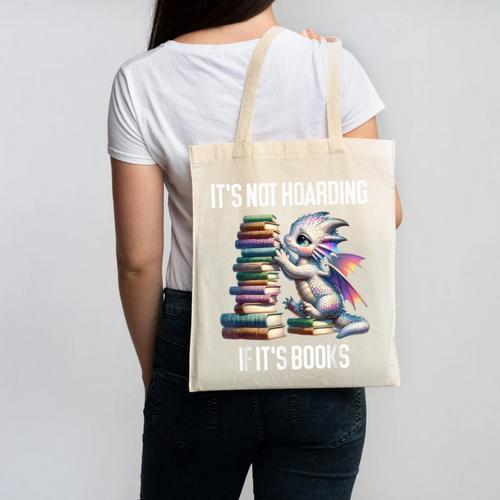 It's Not Hoarding If It's Books ShirtDragon Reading Book Canvas Tote Bag - Bookorys