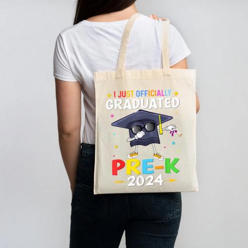 I Just Officially Graduated Pre k Graduation 2024 Pre-K Kids Canvas Tote Bag - Best Gift Smart