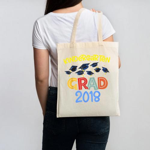 Kids Kindergarten Graduation Graduate Shirt Canvas Tote Bag - Best Gift Smart
