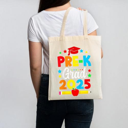 Kids Pre-K Grad 2025 Preschool Graduation 2025 Canvas Tote Bag - Best Gift Smart