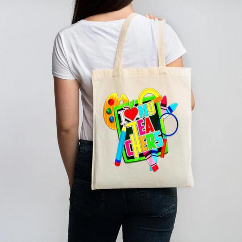 Kids Teens Graduation I Heart My Teachers I Love My Teachers Canvas Tote Bag - Best Gift Smart