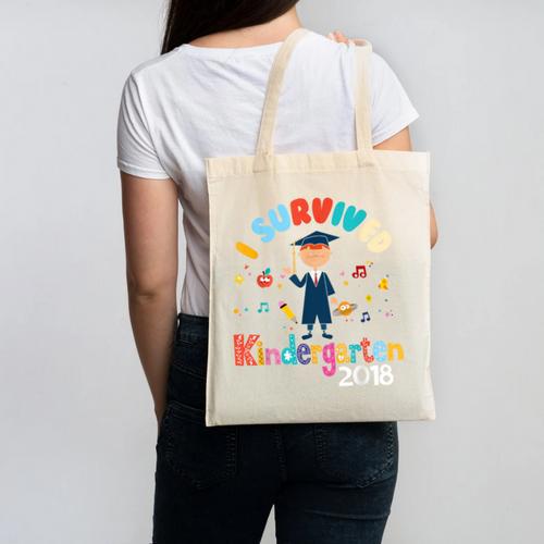 Kindergarten Graduation 2018 T Shirt Graduate Canvas Tote Bag - Best Gift Smart