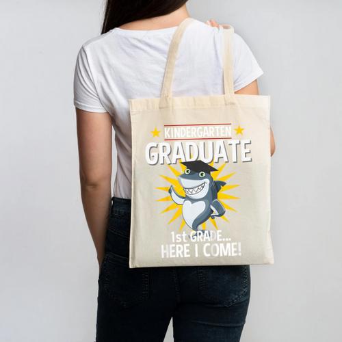 Kindergarten Graduation Shirts 2019 Shark Grad Toddler Canvas Tote Bag - Best Gift Smart