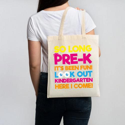 Last Day Pre-K Kindergarten Here I Come Graduation T-Shirt Canvas Tote Bag - Best Gift Smart