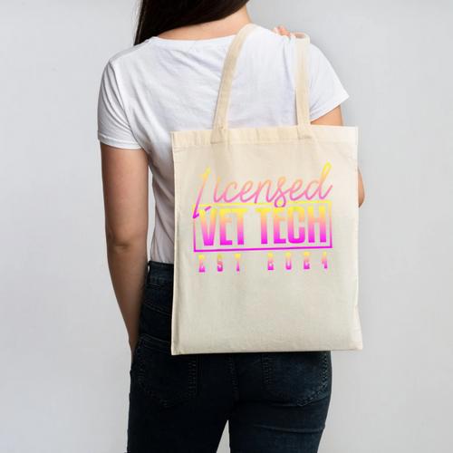 Licensed Vet Tech Veterinary Technician Graduation 2024 Canvas Tote Bag - Best Gift Smart