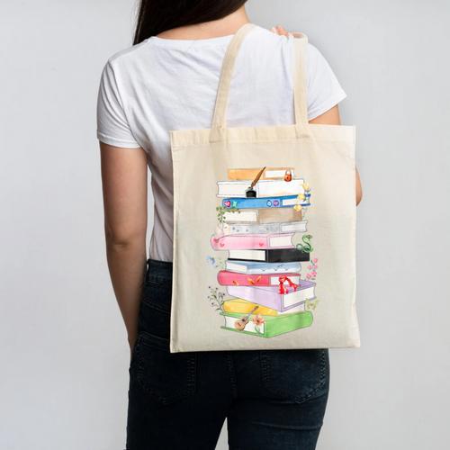 Life Of A Reader Book Lovers Book Nerds Bookworm Canvas Tote Bag - Bookorys