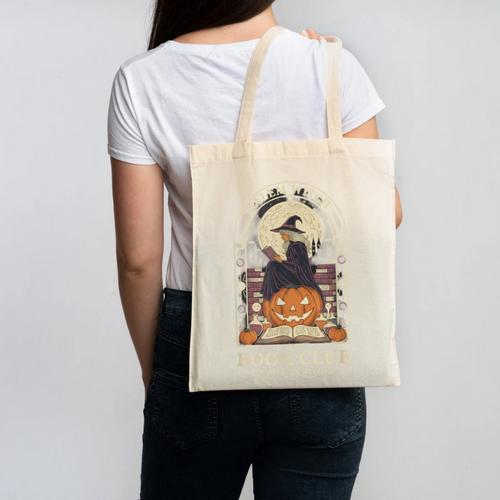 Literary Salem Witch Book Club All Witches Welcome Canvas Tote Bag - Bookorys