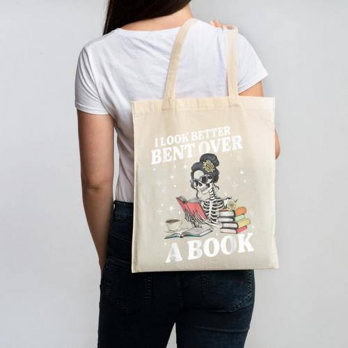 I Look Better Bent Over A Book Book Lover Canvas Tote Bag - Bookorys AU