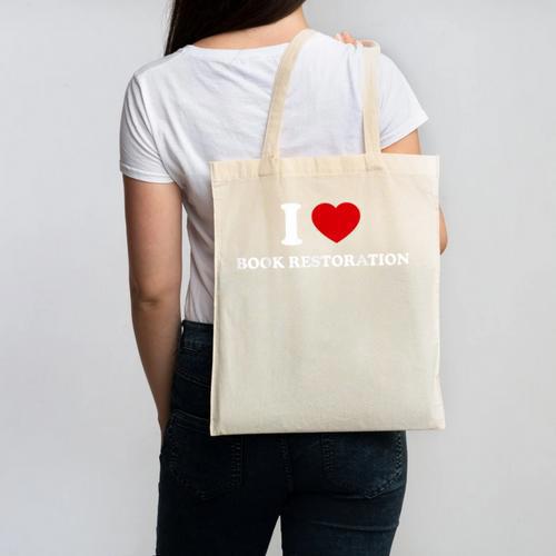 I LOVE BOOK RESTORATION Canvas Tote Bag - Bookorys