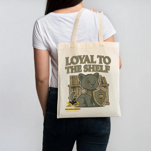 Loyal To The Shelf Knight Panther Book Lover Canvas Tote Bag - Bookorys