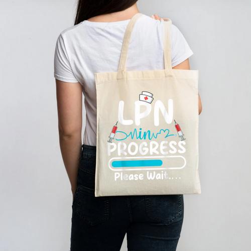 LPN In Progress Loading Future Nurse Graduation Lover Canvas Tote Bag - Best Gift Smart